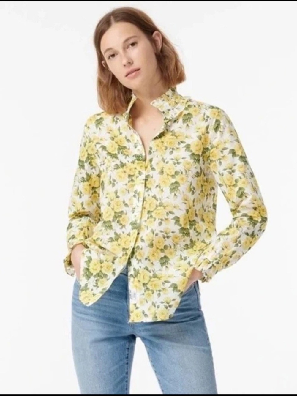 J Crew x Liberty Carline Rose Button Up Shirt, 2